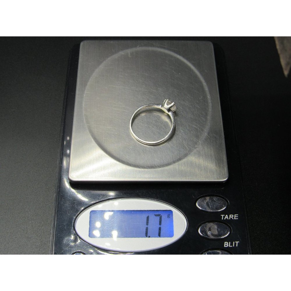 Size 7.5 Sterling Silver Ordinary Single Cubic Zirconia Band Ring View 6